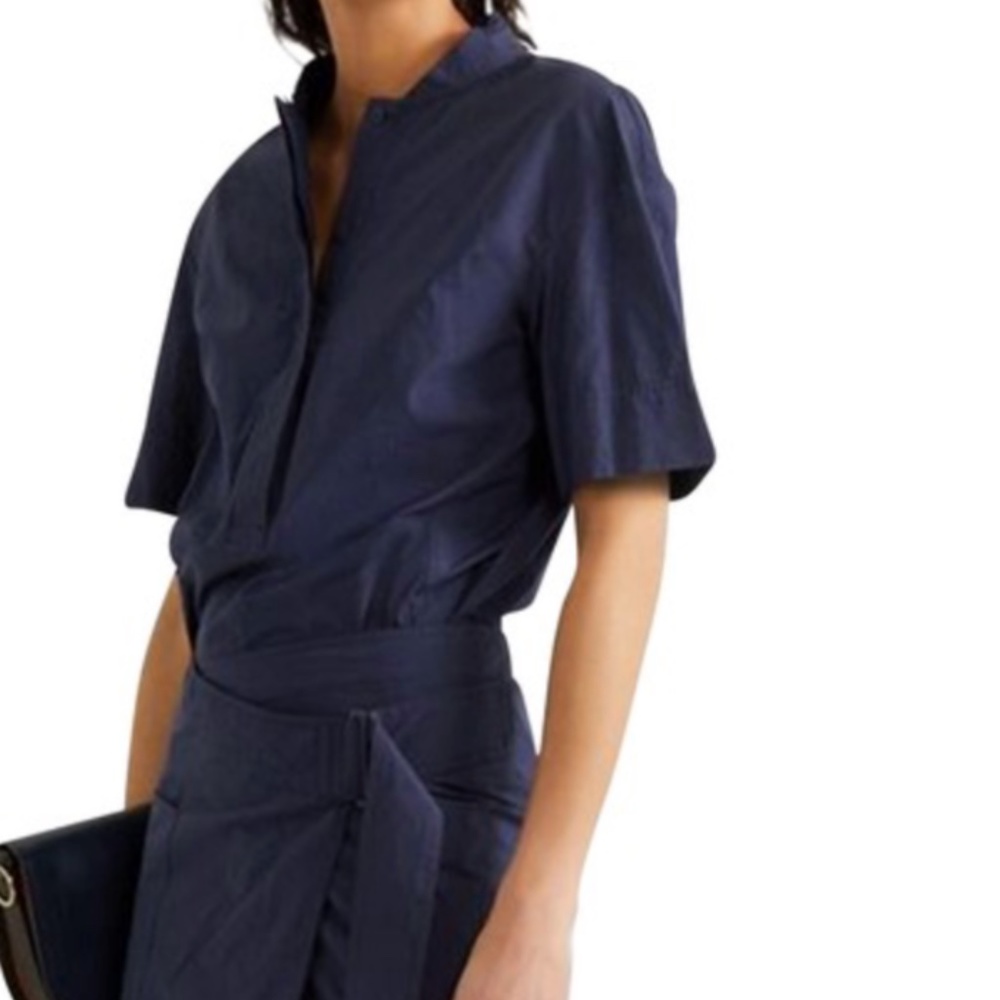 Blue Donna Karan Cotton Wrap Midnight Cocktail Dre